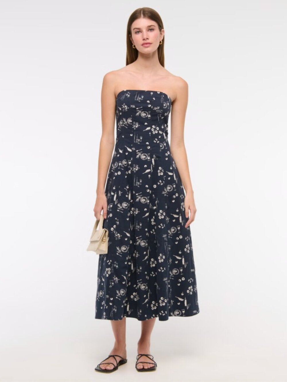 The A&F Mila Strapless Midi Dress